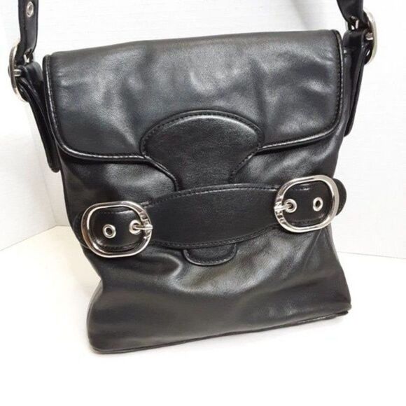 DKNY Women's Black Leather Crossbody  Bag - Picture 2 of 12